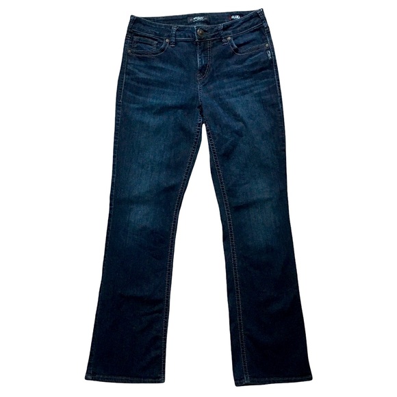 SILVER Suki High Slim Boot Jeans Dark Wash Size: 30
